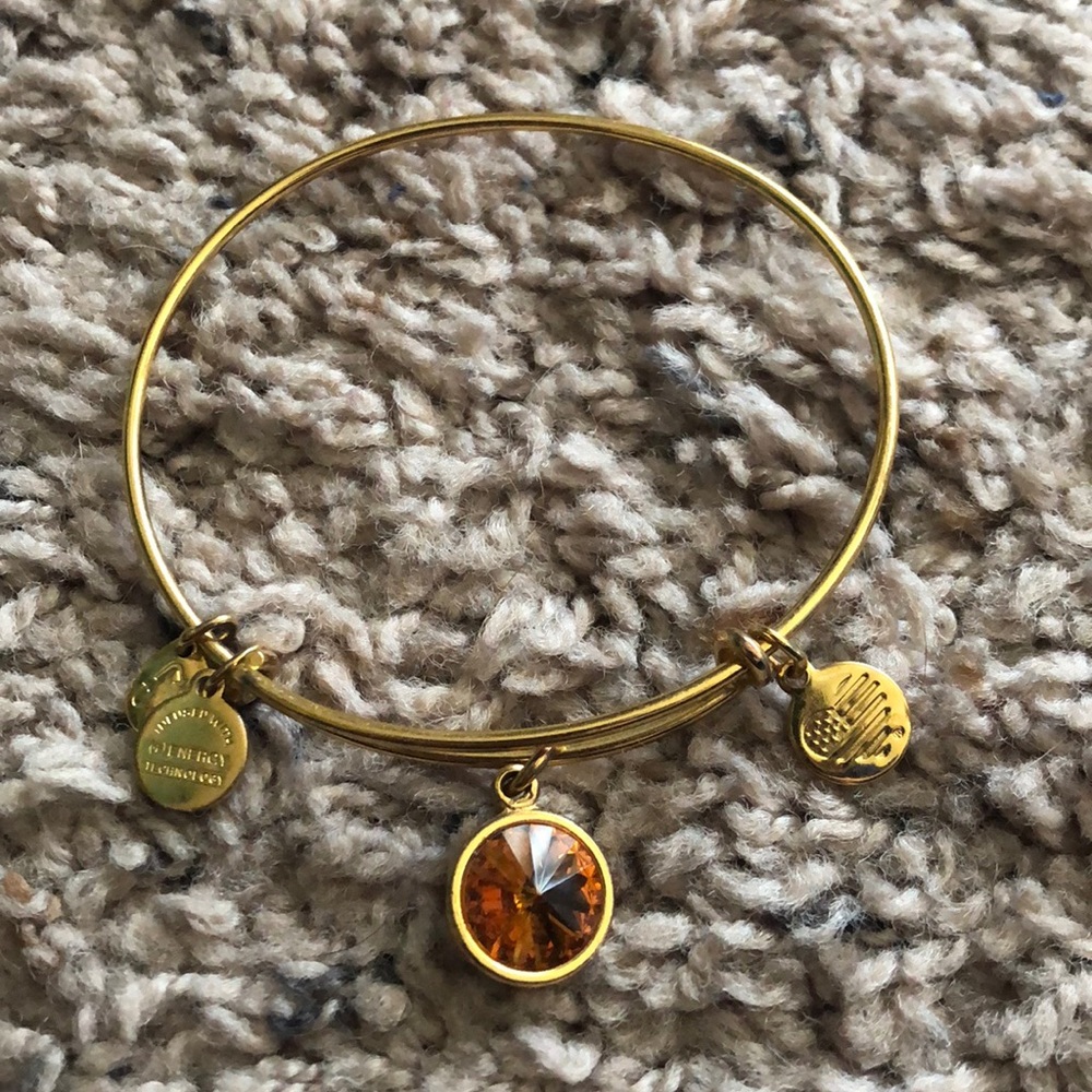 Alex and Ani November bracelet gold